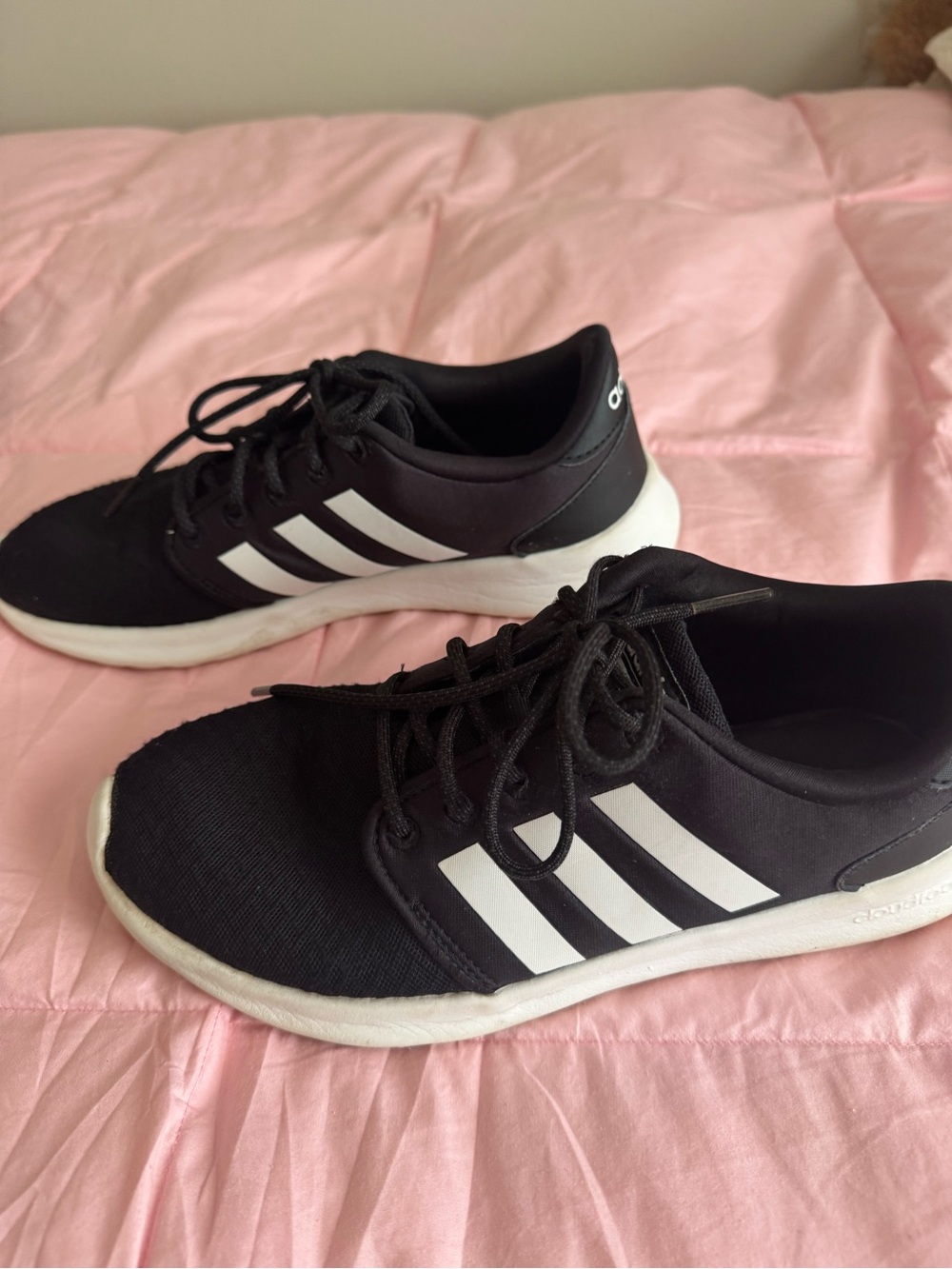 adidas Black Athletic Sneakers with White Stripes - Picture 2 of 7